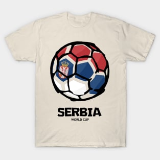 Serbia Football Country Flag T-Shirt